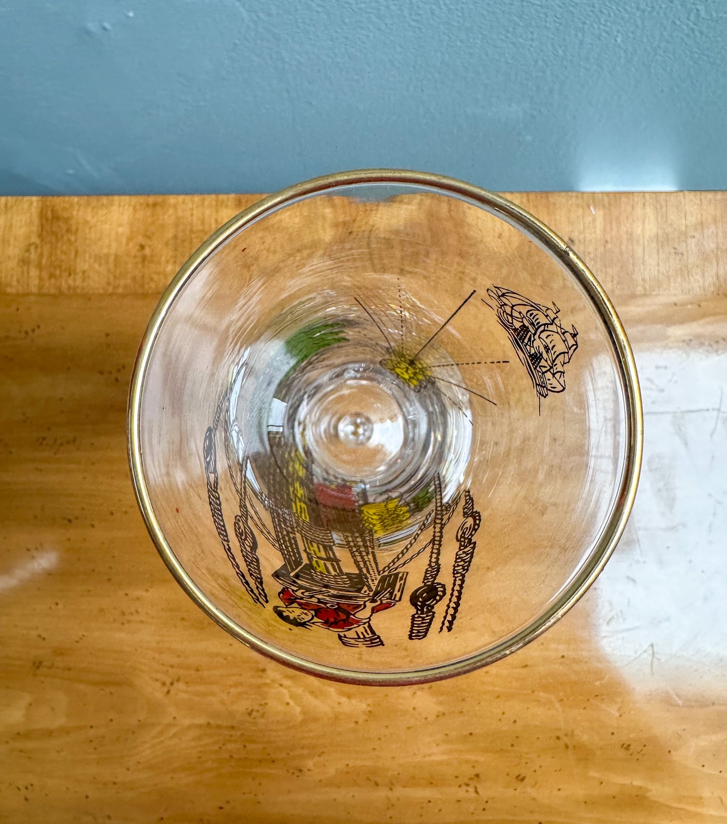Vintage Libbey Treasure Island Pilsner Pirate Beer Glasses
