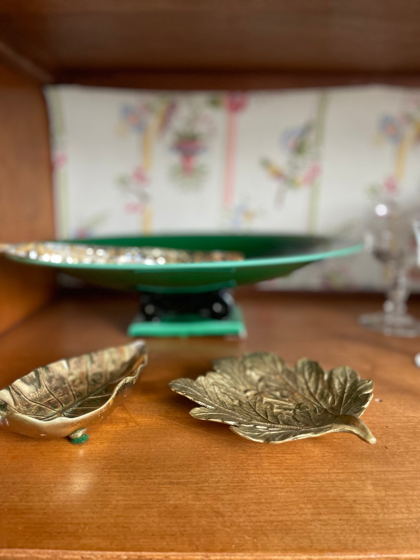 Brass Maple Leaf Trinket Dish Made by Virginia Metalcrafters