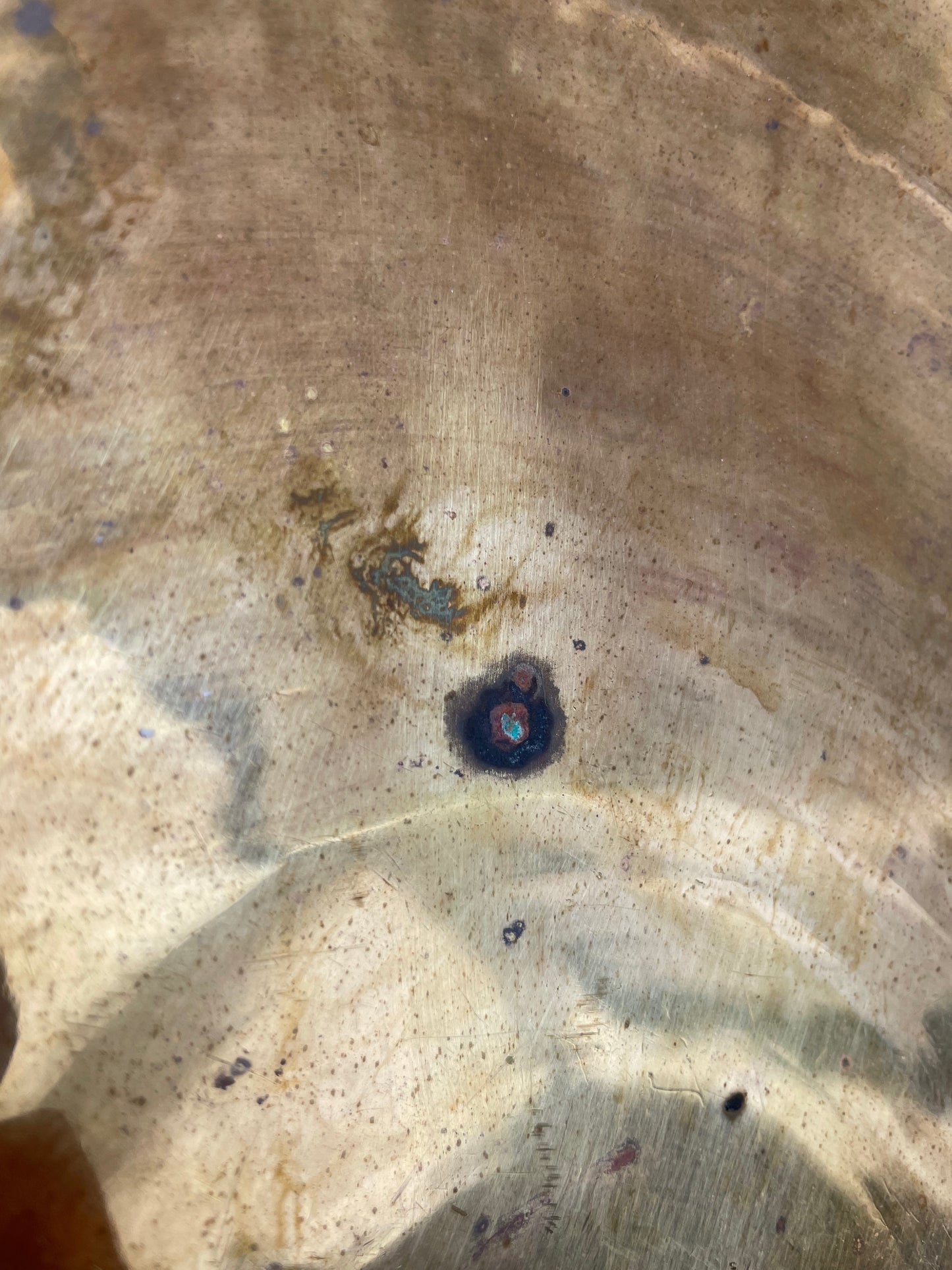 Vintage Footed Engraved Brass Bowl