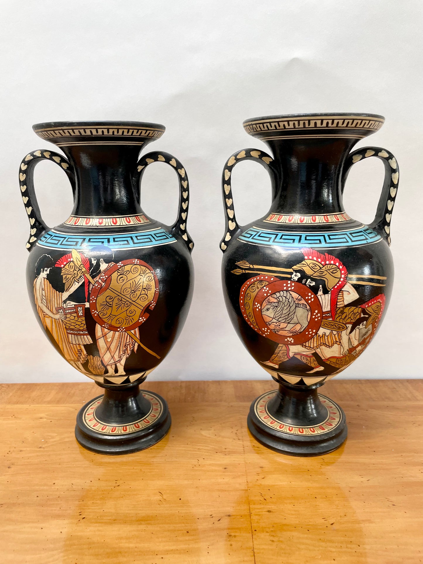 Pair of pottery urns made in Greece