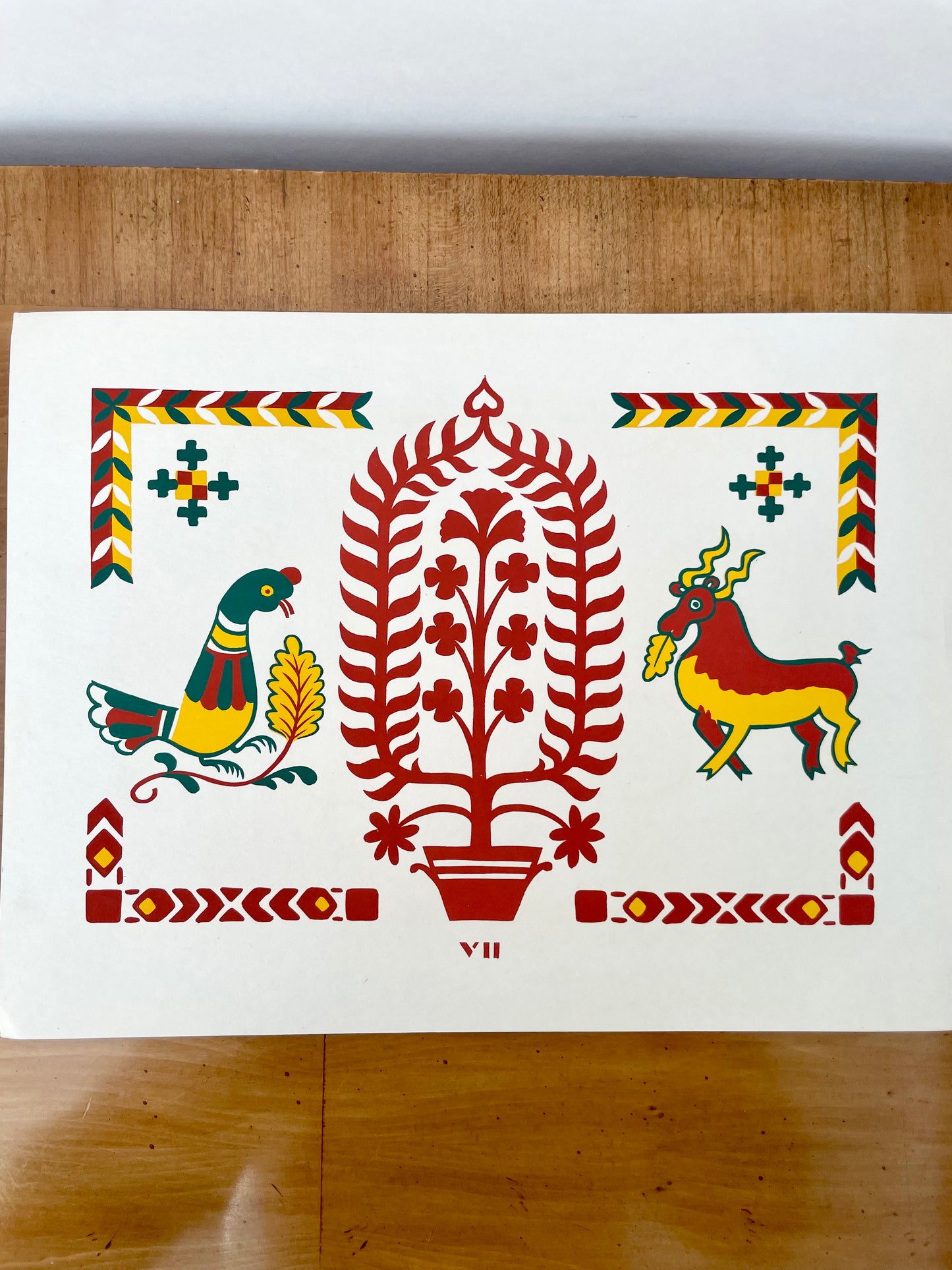 Colorful Folk Art Prints on Paper