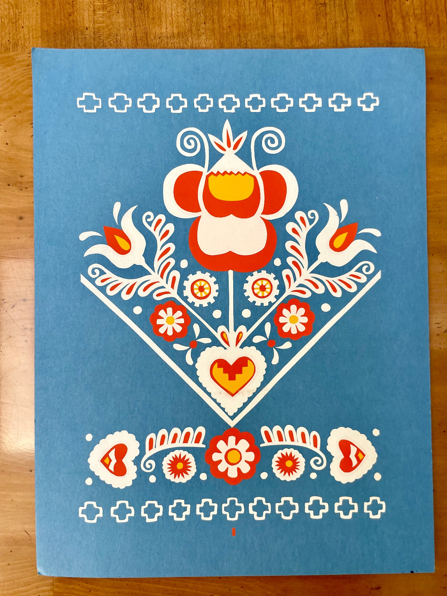 Colorful Folk Art Prints on Paper