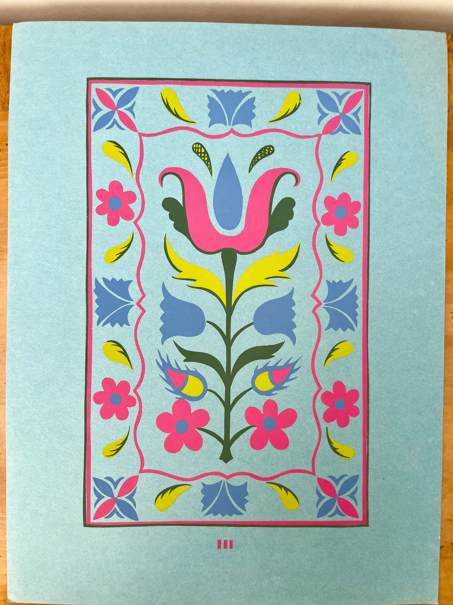 Colorful Folk Art Prints on Paper